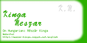 kinga meszar business card